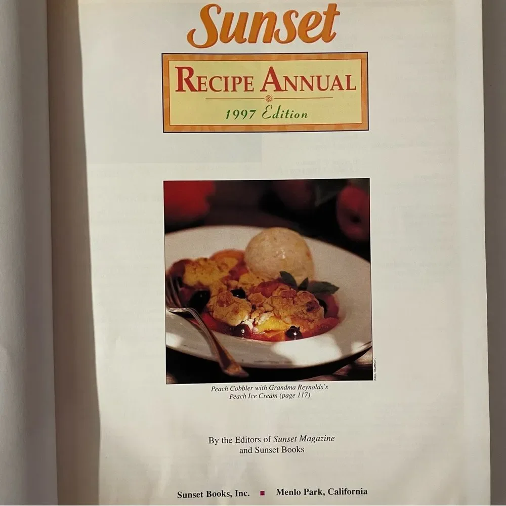 Vintage Sunset Recipe Annual 1997 Edition Hardcover Cookbook GUC